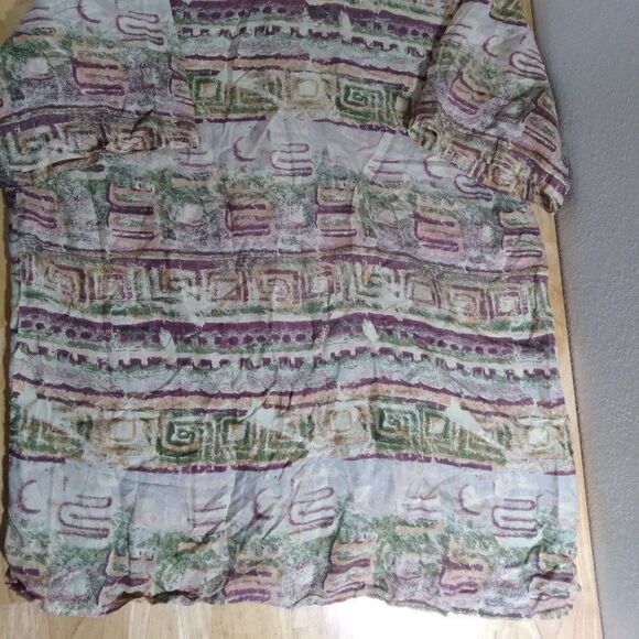Vintage Robert Stock Abstract Pattern Silk Shirt - Picture 5 of 8